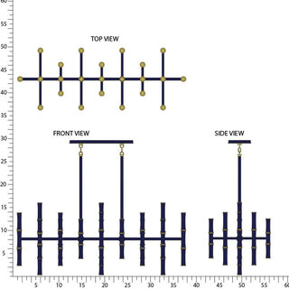 Buy midnight-blue-w-modern-brass Kane Pendant by Robert Abbey