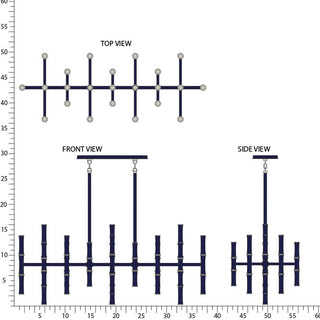 Buy midnight-blue-w-polished-nickel Kane Pendant by Robert Abbey