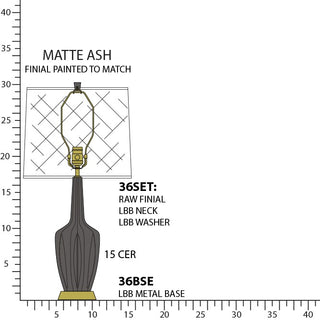 Buy matte-ash-glazed-ceramic-w-warm-brass-with-oyster-linen-shade-glass-and-white-shade Emma Table Lamp by Robert Abbey