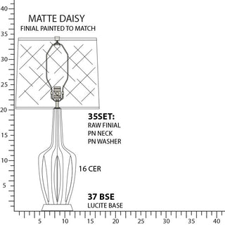 Buy matte-daisy-glazed-ceramic-w-polished-nickel-a-lucite Emma Table Lamp by Robert Abbey