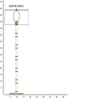 Buy matte-daisy-w-modern-brass-with-matte-daisy-painted-shade-glass-and-white-shade Kane Floor Lamp by Robert Abbey