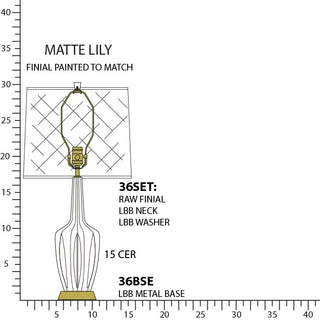 Buy matte-lily-glazed-ceramic-w-warm-brass Emma Table Lamp by Robert Abbey