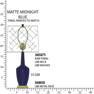 Buy matte-midnight-blue-glazed-ceramic-w-warm-brass Emma Lamp by Robert Abbey