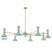 Modern Brass w/Mint/Lily Painted Shades and Multicolor Shade