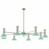 Polished Nickel w/Mint/Lily Painted Shades with Mint And Lily Painted Metal Shades Glass and Multicolor Shade
