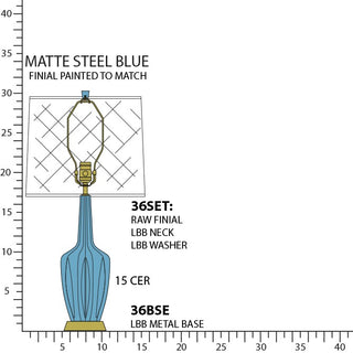 Buy matte-steel-blue-glazed-ceramic-w-warm-brass-with-oyster-linen-shade-glass-and-white-shade Emma Table Lamp by Robert Abbey