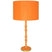 Pumpkin w/Modern Brass with Pumpkin Painted Shade Glass and Orange Shade