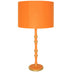 Pumpkin w/Modern Brass with Pumpkin Painted Shade Glass and Orange Shade