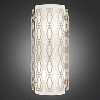Buy polished-nickel-frosted-cased-white-glass Marcel Sconce by Robert Abbey
