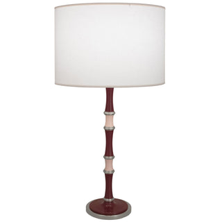 Buy sugar-plum-rose-water-w-polished-nickel-with-ascot-white-glass-and-white-shade Kane Table Lamp by Robert Abbey
