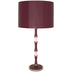 Sugar Plum/Rose Water w/Polished Nickel with Sugar Plum Painted Shade Glass and Red Shade