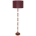 Sugar Plum/Rose Water w/Modern Brass with Sugar Plum Painted Shade Glass and Red Shade