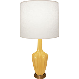 Buy sunset-glazed-ceramic-w-warm-brass-with-oyster-linen-shade-glass-and-white-shade Emma Table Lamp by Robert Abbey