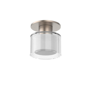 Buy brushed-nickel-and-clear-shade Twist-N-Lite Flush Mount Ceiling Light by W.A.C. Lighting