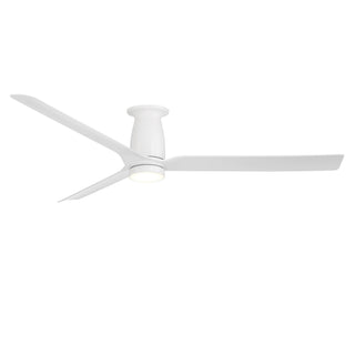 Buy matte-white-finish-with-matte-white-blades Smooth Outdoor (Wet) Hugger Ceiling Fan with Light by Modern Forms Fans