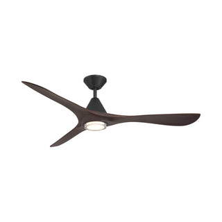 Buy matte-black-dark-walnut-finish-with-dark-walnut-blades Carve Outdoor (Damp) Ceiling Fan with Light by Modern Forms Fans
