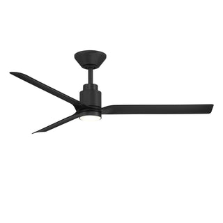 Buy matte-black-finish-with-matte-black-blades 3-Blades Smooth Outdoor (Wet) Ceiling Fan with Light by Modern Forms Fans