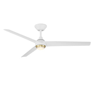 Buy soft-brass-matte-white-finish-with-matte-white-blades 3-Blades Pisces Modern Forms Fans by Modern Forms Fans