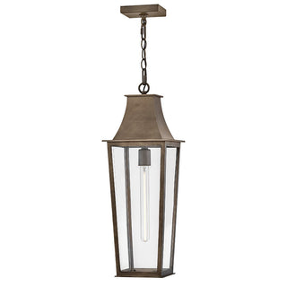Buy burnished-bronze-with-clear-glass-and-clear-shade Georgetown Outdoor (Damp) Hanging Lantern by Hinkley
