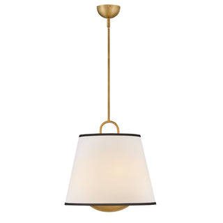 Buy lacquered-brass-and-white-shade Sonia Pendant by Hinkley
