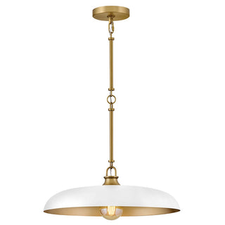 Buy lacquered-brass-and-white-shade Sadie Pendant by Hinkley