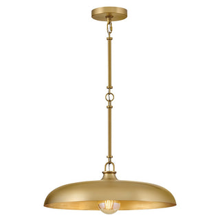 Buy lacquered-brass-with-lacquered-brass-and-brass-gold-shade Sadie Pendant by Hinkley