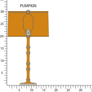 Buy pumpkin-w-polished-nickel-with-pumpkin-painted-shade-glass-and-orange-shade Kane Table Lamp by Robert Abbey
