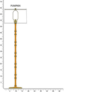 Buy pumpkin-w-modern-brass-with-fondine-glass-and-white-shade Kane Floor Lamp by Robert Abbey