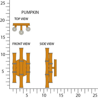 Buy pumpking-w-polished-nickel Kane Sconce by Robert Abbey