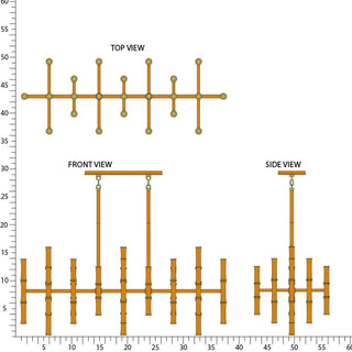 Buy pumpkin-w-modern-brass Kane Pendant by Robert Abbey