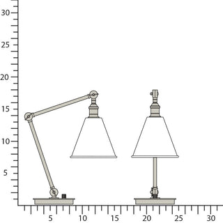 Buy polished-nickel-cased-white-glass-shade-w-polished Alloy Table Lamp by Robert Abbey