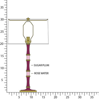 Buy sugar-plum-rose-water-w-modern-brass-with-fondine-glass-and-white-shade Kane Table Lamp by Robert Abbey