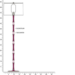 Buy sugar-plum-rose-water-w-polished-nickel-with-ascot-white-glass-and-white-shade Kane Floor Lamp by Robert Abbey