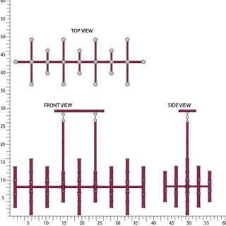 Buy sugar-plum-w-polished-nickel Kane Pendant by Robert Abbey