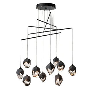 Buy black-with-black-crystal-bp-glass-and-white-shade Chrysalis Pendant by Hubbardton Forge