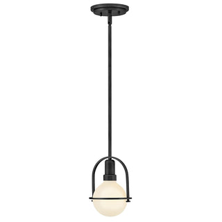 Buy black-with-etched-opal-glass-and-white-shade Somerset Semi-Flush Mount Ceiling Light by Hinkley