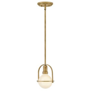 Buy heritage-brass-with-etched-opal-glass-and-white-shade Somerset Semi-Flush Mount Ceiling Light by Hinkley