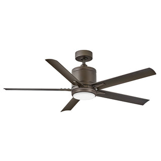 Buy metallic-matte-bronze-finish-with-metallic-matte-bronze-blades Vail Outdoor (Wet) Ceiling Fan with Light by Hinkley