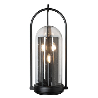 Buy coastal-black-with-seeded-clear-glass-ii-glass-and-clear-seedy-shade Davis Wall Lantern by Hubbardton Forge