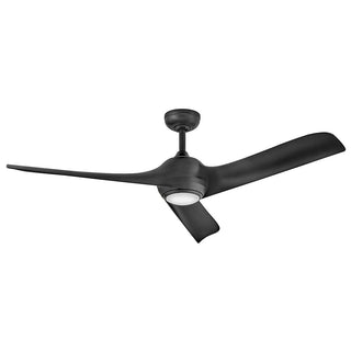 Buy matte-black-finish-with-matte-black-blades 3-Blades Tiburon Outdoor (Damp) Ceiling Fan with Light by Hinkley