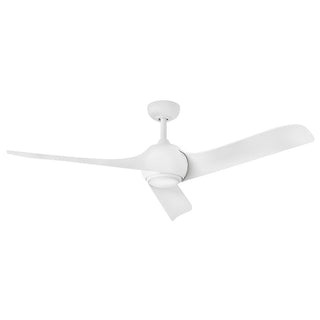 Buy matte-white-finish-with-matte-white-blades Tiburon Outdoor (Damp) Ceiling Fan with Light by Hinkley