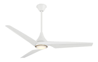Buy flat-white-finish-with-flat-white-blades Switch Ceiling Fan with Light by Minka Aire