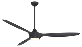Buy coal-black-finish-with-shou-sugi-ban-blades Pierce Ceiling Fan with Light by Minka Aire