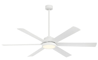 Buy flat-white-finish-with-flat-white-blades Cairo Outdoor (Wet) Ceiling Fan with Light by Minka Aire