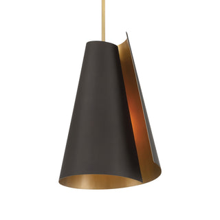 Buy dark-bronze-with-dark-bronze-glass-and-amber-brown-shade Hillcrest Outdoor (Damp) Pendant by Minka-Lavery