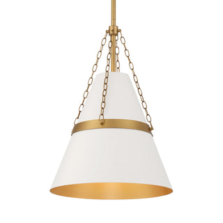 Buy off-white-cream-with-off-white-cream-glass-and-white-shade Springfield Outdoor (Damp) Pendant by Minka-Lavery