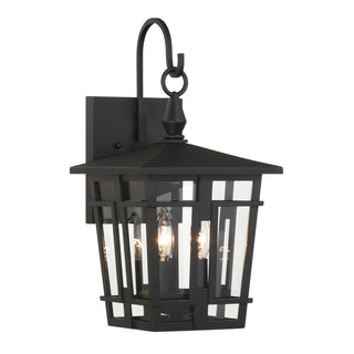 Buy sand-coal-black-with-clear-glass-and-clear-shade Fieldstone Outdoor (Wet) Wall Lantern by Minka-Lavery
