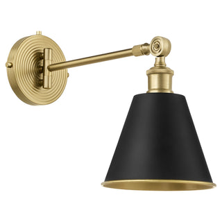 Buy matte-black-w-aged-brass Bailey Outdoor (Damp) Sconce by Quorum