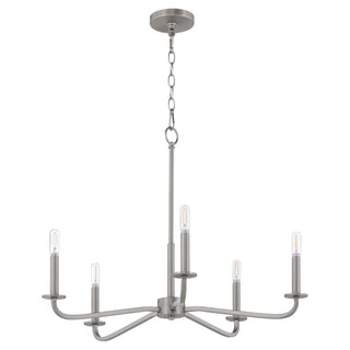 Buy satin-nickel Rutherford Outdoor (Damp) Chandelier by Quorum