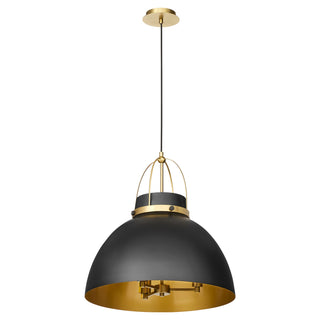 Buy matte-black-aged-brass Pruitt Outdoor (Damp) Pendant by Quorum